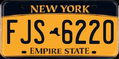 NY license plate FJS6220