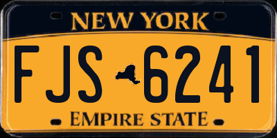 NY license plate FJS6241