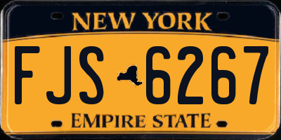 NY license plate FJS6267