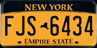 NY license plate FJS6434