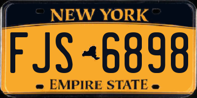 NY license plate FJS6898