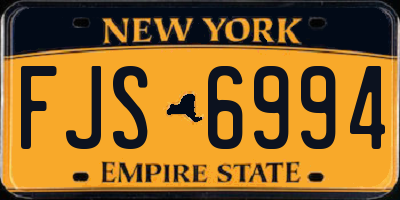 NY license plate FJS6994