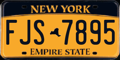 NY license plate FJS7895