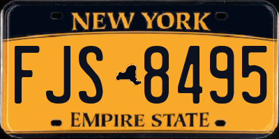 NY license plate FJS8495
