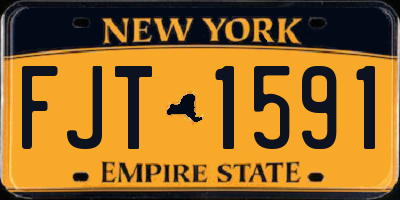 NY license plate FJT1591