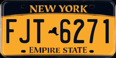NY license plate FJT6271