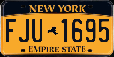 NY license plate FJU1695