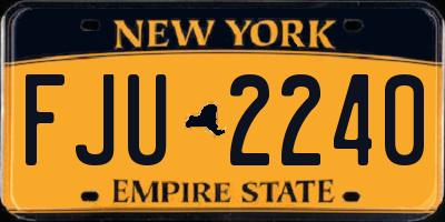 NY license plate FJU2240