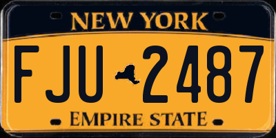 NY license plate FJU2487