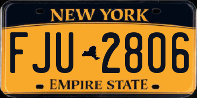 NY license plate FJU2806