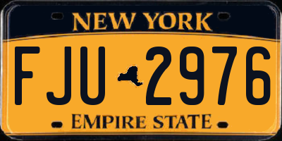 NY license plate FJU2976