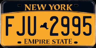 NY license plate FJU2995