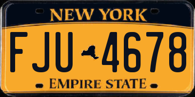 NY license plate FJU4678