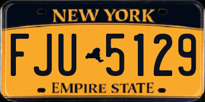 NY license plate FJU5129