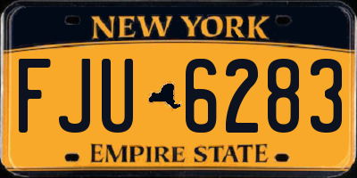 NY license plate FJU6283