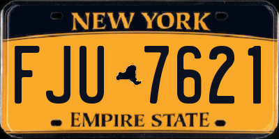 NY license plate FJU7621