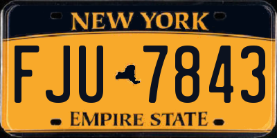 NY license plate FJU7843