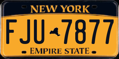 NY license plate FJU7877