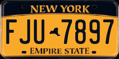 NY license plate FJU7897