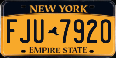 NY license plate FJU7920