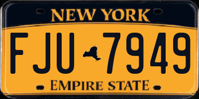 NY license plate FJU7949