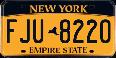 NY license plate FJU8220