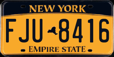 NY license plate FJU8416