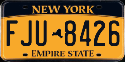NY license plate FJU8426