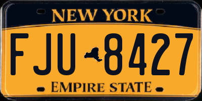 NY license plate FJU8427