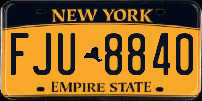 NY license plate FJU8840
