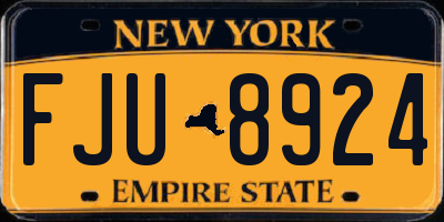 NY license plate FJU8924