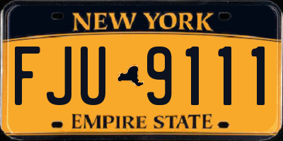 NY license plate FJU9111