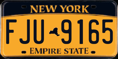 NY license plate FJU9165