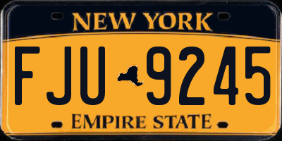 NY license plate FJU9245
