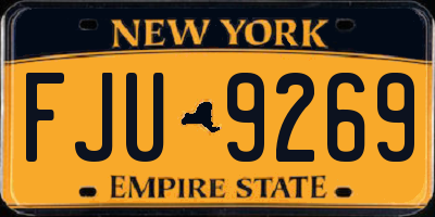 NY license plate FJU9269