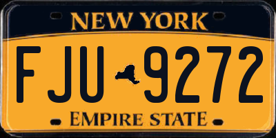 NY license plate FJU9272