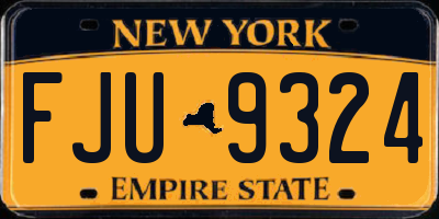NY license plate FJU9324