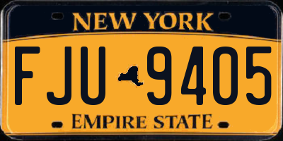 NY license plate FJU9405