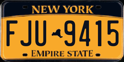 NY license plate FJU9415