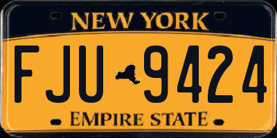 NY license plate FJU9424