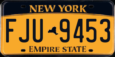 NY license plate FJU9453