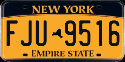 NY license plate FJU9516