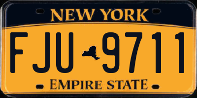 NY license plate FJU9711