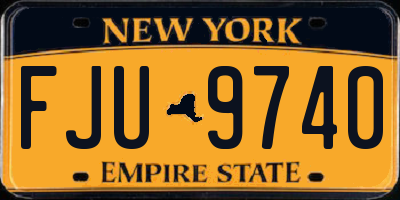 NY license plate FJU9740