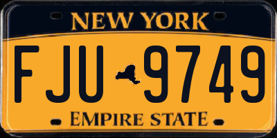 NY license plate FJU9749