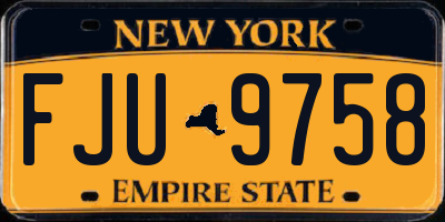 NY license plate FJU9758