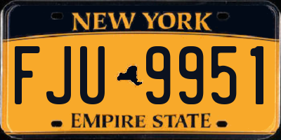 NY license plate FJU9951