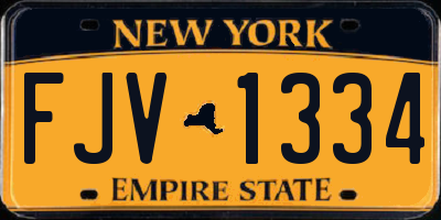 NY license plate FJV1334
