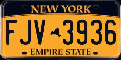 NY license plate FJV3936