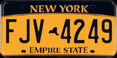 NY license plate FJV4249